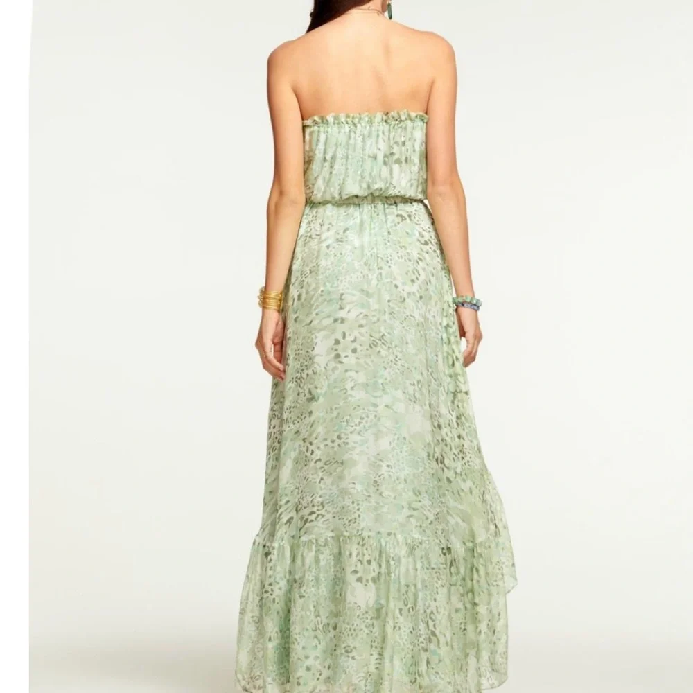 New Ramy Brook Printed Neve Strapless Maxi Dress Julep - Picture 4 of 9